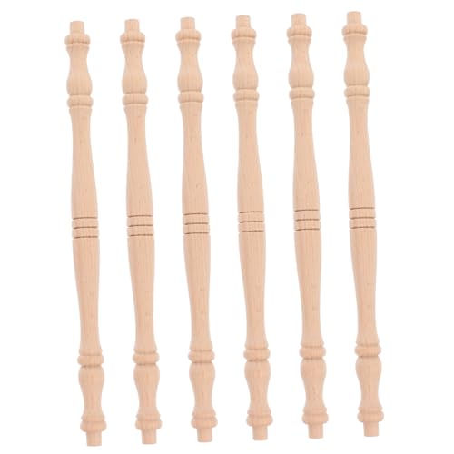 NUOBESTY 6 Stück Holzspindeln Spindeln Für Innentreppen Khaki NUOBESTY 6 Stück Holzspindeln Spindeln Für Innentreppen Khaki von NUOBESTY