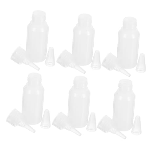 NUOBESTY 6 Stück Industrieklebstoffflasche Spritzflaschen aus Kunststoff Mini-Plastikflaschen -Quetschflaschen Leim-Quetschflaschen Sport Transparent von NUOBESTY