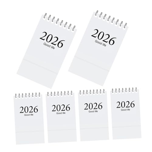 NUOBESTY 6 Stück Mini Tischkalender Kompakter Englischer Kleiner Schreibtischplaner Stabiler Flip Notizblock mit Modernem Minimalistischem Design für Büro und Zuhause NUOBESTY 6 Stück Mini Tischkalender Kompakter Englischer Kleiner Schreibtischplaner Stabiler Flip Notizblock mit Modernem Minimalistischem Design für Büro und Zuhause von NUOBESTY
