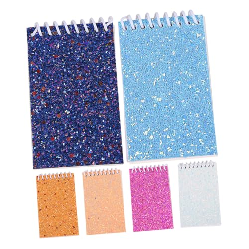 NUOBESTY 6 Stück Notizblock mit Pailletten Steno-Notizbuch Notizbücher für die Arbeit kleines Spiralheft spiralblock kleines Taschenheft Teeparty-Notizblöcke Papier NUOBESTY 6 Stück Notizblock mit Pailletten Steno-Notizbuch Notizbücher für die Arbeit kleines Spiralheft spiralblock kleines Taschenheft Teeparty-Notizblöcke Papier von NUOBESTY
