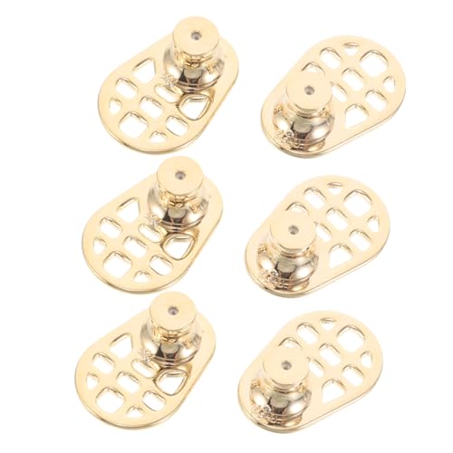 NUOBESTY 6 Stück Ohrstecker Rückhalter aus Sichere Verschluss Backings für Schwere Große Ohrringe Stabilisierende Lifter für Hängende Ohrläppchen DIY Ohrschmuck Zubehör in Gold von NUOBESTY
