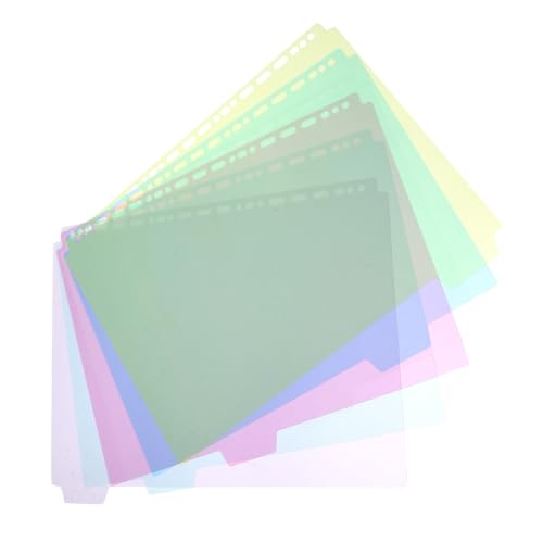 NUOBESTY 6 Stück Ordnerteiler aus Kunststoff bürobedarf dokumententasche Büromaterialien bürozubehör aktenordner Planereinsätze Rezeptteiler Ordnerteiler mit Tabs Trennblätter für Ordner pp NUOBESTY 6 Stück Ordnerteiler aus Kunststoff bürobedarf dokumententasche Büromaterialien bürozubehör aktenordner Planereinsätze Rezeptteiler Ordnerteiler mit Tabs Trennblätter für Ordner pp von NUOBESTY