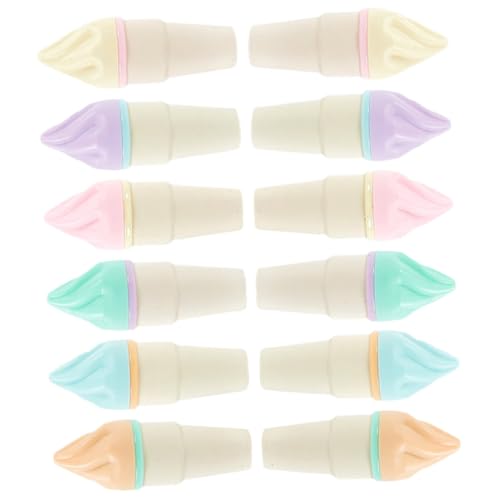 NUOBESTY 6 Stück Teiliges Eiswaffel Textmarker Bunte Cartoon Marker für Scrapbooking Schule und Büro für Kreative Projekte und Notizen von NUOBESTY