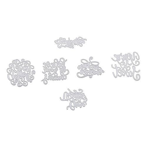 NUOBESTY 6 Stück Teiliges Englischer Segenssprüche Stanzformen Kohlenstoffstahl für Scrapbooking Kartenherstellung und Diy Handwerk NUOBESTY 6 Stück Teiliges Englischer Segenssprüche Stanzformen Kohlenstoffstahl für Scrapbooking Kartenherstellung und Diy Handwerk von NUOBESTY
