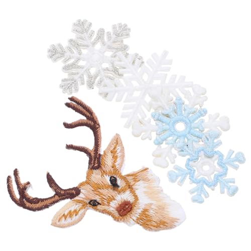 NUOBESTY 6 Stück Teiliges Goldene Schneeflocken Stickerei Patches Bestickte Weihnachtsapplikationen zum Aufbügeln Langlebige DIY Stoffaufnäher für Kleidung Taschen Gardinen und Festliche NUOBESTY 6 Stück Teiliges Goldene Schneeflocken Stickerei Patches Bestickte Weihnachtsapplikationen zum Aufbügeln Langlebige DIY Stoffaufnäher für Kleidung Taschen Gardinen und Festliche von NUOBESTY