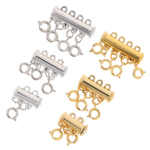 NUOBESTY 6 Stück Teiliges Magnetverschluss mit Federhaken Mehrreihige Magnetverschlüsse in Silber und Gold Multifunktionale Schmuckverschlüsse für DIY Armband und Halskette Starker Halt NUOBESTY 6 Stück Teiliges Magnetverschluss mit Federhaken Mehrreihige Magnetverschlüsse in Silber und Gold Multifunktionale Schmuckverschlüsse für DIY Armband und Halskette Starker Halt von NUOBESTY