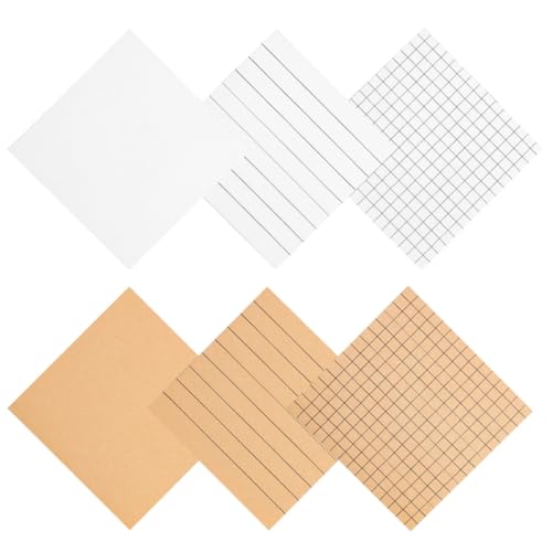 NUOBESTY 6 Stück Teiliges Memo Pad Selbstklebende Haftnotizen mit Starkem Kleber Verschiedene Designs in Weiß und Naturkarton für Büro und Schule Praktische Schreibblöcke für Notizen und NUOBESTY 6 Stück Teiliges Memo Pad Selbstklebende Haftnotizen mit Starkem Kleber Verschiedene Designs in Weiß und Naturkarton für Büro und Schule Praktische Schreibblöcke für Notizen und von NUOBESTY