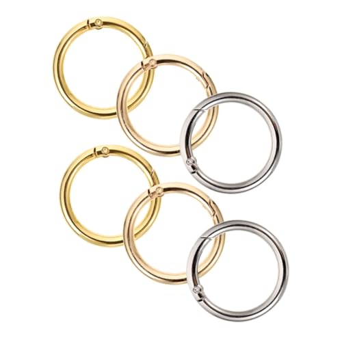 NUOBESTY 6 Stück Teiliges Runde Karabiner Schlüsselringe Hitzebeständigem Legierungsstahl Robuste Feder Snap Clips für DIY Bastelprojekte Taschenanhänger Schlüsselbund Zubehör Vielseitig NUOBESTY 6 Stück Teiliges Runde Karabiner Schlüsselringe Hitzebeständigem Legierungsstahl Robuste Feder Snap Clips für DIY Bastelprojekte Taschenanhänger Schlüsselbund Zubehör Vielseitig von NUOBESTY