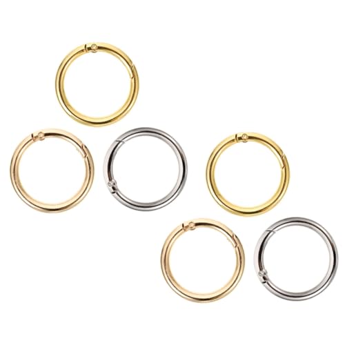 NUOBESTY 6 Stück Teiliges Runde Karabiner Schlüsselringe aus Langlebiger Legierung Federbelastete Schnappverschluss Öffnung Robust und Hitzebeständig für DIY Bastelarbeiten und NUOBESTY 6 Stück Teiliges Runde Karabiner Schlüsselringe aus Langlebiger Legierung Federbelastete Schnappverschluss Öffnung Robust und Hitzebeständig für DIY Bastelarbeiten und von NUOBESTY