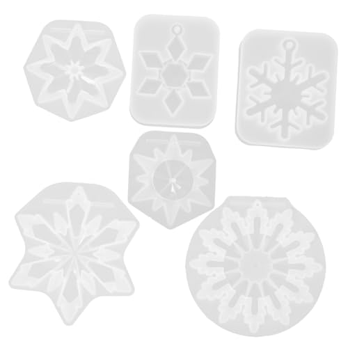 NUOBESTY 6 Stück Teiliges Silikon Schneeflocken Gießform Diy Epoxidharz Formen für Weihnachtsbaumdeko Praktische und Flexible Formen für Weihnachtsanhänger und Schmuck NUOBESTY 6 Stück Teiliges Silikon Schneeflocken Gießform Diy Epoxidharz Formen für Weihnachtsbaumdeko Praktische und Flexible Formen für Weihnachtsanhänger und Schmuck von NUOBESTY