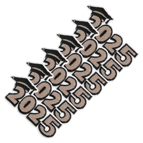 NUOBESTY 6 Stück Teiliges von Bügelbildern für Abschlussfeier Stylische Gestickte Patches für Kleidung und Hüte Dekorationen für Akademische Anerkennung und Diy Projekte von NUOBESTY