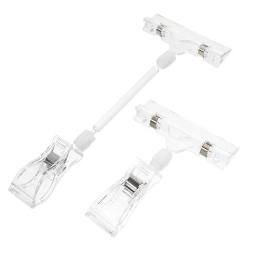 NUOBESTY 6 Stück Transparente Preisschildhalter Werbeclips Drehbare Doppelseitige Regalclips für Supermarkt und Einzelhandel NUOBESTY 6 Stück Transparente Preisschildhalter Werbeclips Drehbare Doppelseitige Regalclips für Supermarkt und Einzelhandel von NUOBESTY