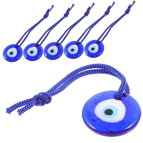 NUOBESTY 6 Stück Türkische Blaue Auge Anhänger Glas Böse Auge Hängende Dekoration Leichtes Glücksbringer Ornament Mit Aufhängeseil Für Auto Fenster Wohnkultur NUOBESTY 6 Stück Türkische Blaue Auge Anhänger Glas Böse Auge Hängende Dekoration Leichtes Glücksbringer Ornament Mit Aufhängeseil Für Auto Fenster Wohnkultur von NUOBESTY