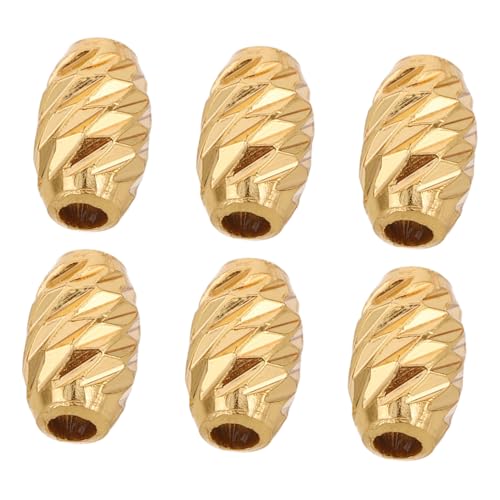 NUOBESTY 6 Stück Twill -perlen Vintage Abstandsperle Runde Rohrperlen Lose Spacer-schmuckperlen Abstandshalter Lose Perlen Abstandshalterperlen Für Schmuckherstellung Golden Silber- NUOBESTY 6 Stück Twill -perlen Vintage Abstandsperle Runde Rohrperlen Lose Spacer-schmuckperlen Abstandshalter Lose Perlen Abstandshalterperlen Für Schmuckherstellung Golden Silber- von NUOBESTY