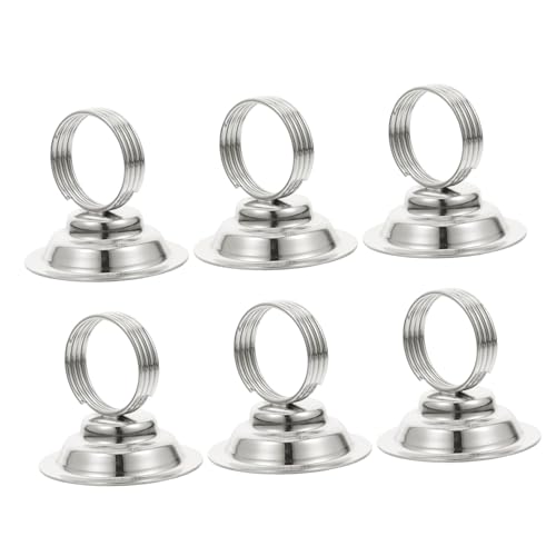 NUOBESTY 6 Stück Vertikaler Nummernschildclip Kartenclip Für Den Tisch Party Hochzeitsschildhalter Tischkarten Abschluss Rezeption Inhaber Der Tischnummer Ort Restaurant Büro Eisen Silver von NUOBESTY