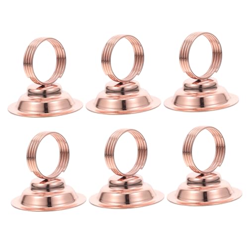 NUOBESTY 6 Stück Vertikaler Nummernschildclip Tischkartenständer Für Weihnachten Rezeption Hochzeitsschildhalter Ort Tischkarten Für Die Tischdekoration Abschluss Party Eisen Rose Gold von NUOBESTY