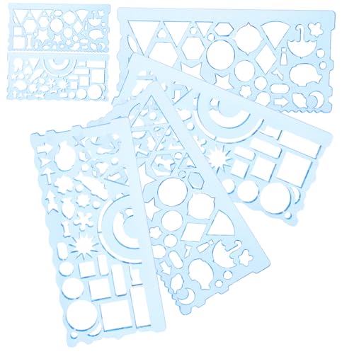 NUOBESTY 6 Teiliges Zeichenlineal Set Zeichenschablonen Für Zeichenlineal Geometrische Schablonen Für Zeichenwerkzeug Geometrische Malschablonen Schülerlineal Schülerschablonen Für NUOBESTY 6 Teiliges Zeichenlineal Set Zeichenschablonen Für Zeichenlineal Geometrische Schablonen Für Zeichenwerkzeug Geometrische Malschablonen Schülerlineal Schülerschablonen Für von NUOBESTY