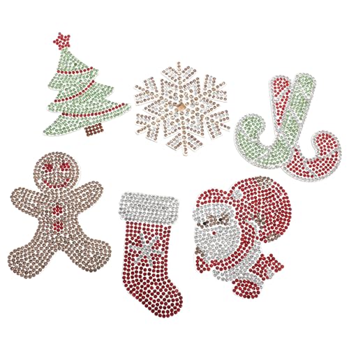 NUOBESTY 6 Weihnachtsflicken: DIY-Weihnachts-Strass-Aufkleber für Kleidung, Schuhe und Rucksäcke – Lebkuchenmann- und Baum-Applikationen, selbstklebende Bastelflicken NUOBESTY 6 Weihnachtsflicken: DIY-Weihnachts-Strass-Aufkleber für Kleidung, Schuhe und Rucksäcke – Lebkuchenmann- und Baum-Applikationen, selbstklebende Bastelflicken von NUOBESTY