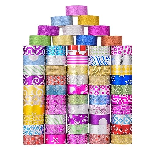 NUOBESTY 60-farbiges Washi-klebeband in Gold Dekoratives Masking Tape-set 3 M/rolle Washi Tapes Für Die Inneneinrichtung von NUOBESTY