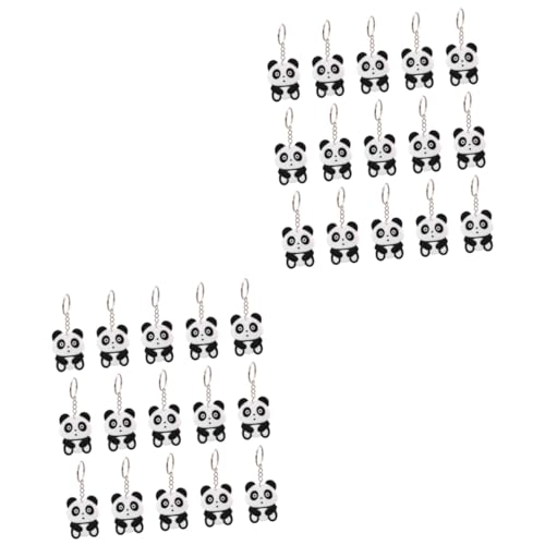 NUOBESTY 60 Stk Panda-Schlüsselanhänger Cartoon-Geldbörse hängende Verzierung der Schultasche Schlüsselbund Schlüsselringe Sport trifft Souvenirs Panda-Spielzeug Rucksack von NUOBESTY