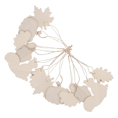 NUOBESTY 60 Stück Ahornblätter, Kürbis, Holzausschnitt, Eichel, leeres Ornament, Truthahn-förmige Hängeetiketten mit Loch, Hanfseile für den Herbst, Beige NUOBESTY 60 Stück Ahornblätter, Kürbis, Holzausschnitt, Eichel, leeres Ornament, Truthahn-förmige Hängeetiketten mit Loch, Hanfseile für den Herbst, Beige von NUOBESTY
