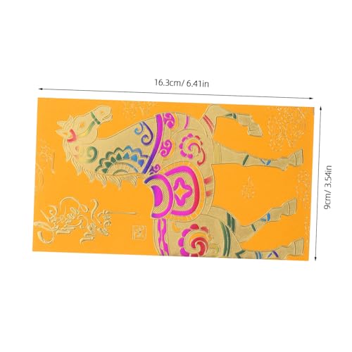 NUOBESTY 60 Stück Jahr Des Pferdes Rote Umschläge Gold Vietnamesische Neujahrs Hong Bao für Frühlingsfest Geldgeschenke Glück und Wohlstand von NUOBESTY