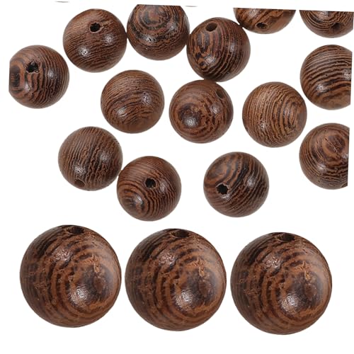 NUOBESTY 60 Stück Retro -Holzarmbandperlen Schmuck DIY Accessoire Holzperlen für Armbänder Perlen für Schmuckhersteller Perlen-Anhänger DIY -Schmuckzubehör hölzern Brown von NUOBESTY