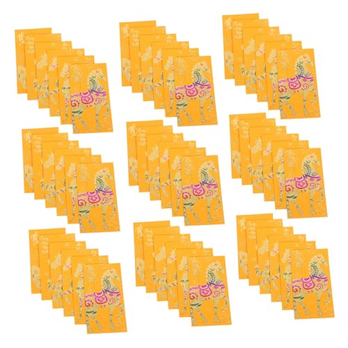 NUOBESTY 60 Stück Rote Umschläge Jahr Des Pferdes mit Goldmotiv Vietnamesische Neujahr Hong Bao Umschläge für Frühlingsfest Geburtstage Hochzeiten Jubiläen Glück und Geldgeschenke von NUOBESTY