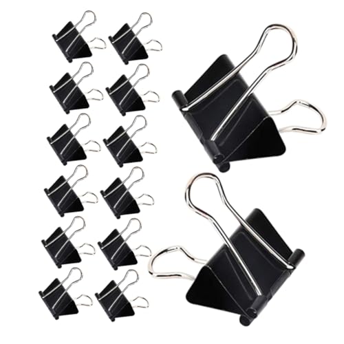 NUOBESTY 60 Stück Schwarze Metall Binder Clips Große Dokumentenhalter mit Starkem Federmechanismus Robuste Büroklammern für Professionelle Papierorganisation Wiederverwendbar und Sicher für NUOBESTY 60 Stück Schwarze Metall Binder Clips Große Dokumentenhalter mit Starkem Federmechanismus Robuste Büroklammern für Professionelle Papierorganisation Wiederverwendbar und Sicher für von NUOBESTY