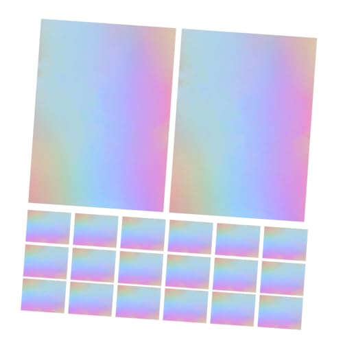 NUOBESTY 60 Stück Teiliges Holografisches Spiegelkarton Buntes Metallisches Bastelpapier für Scrapbooking DIY Einladungen Kartenherstellung Vielseitiges Schimmerndes Papier für Kreative von NUOBESTY