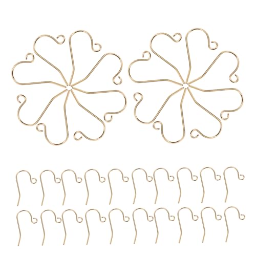 NUOBESTY 60 Stück Teiliges Kupfer Ohrhaken Echtgold-beschichtet Sicherer Halt Komfortable DIY Schmuckzubehör Ohrhaken für Ohrschmuck Basteln und Selbermachen von NUOBESTY