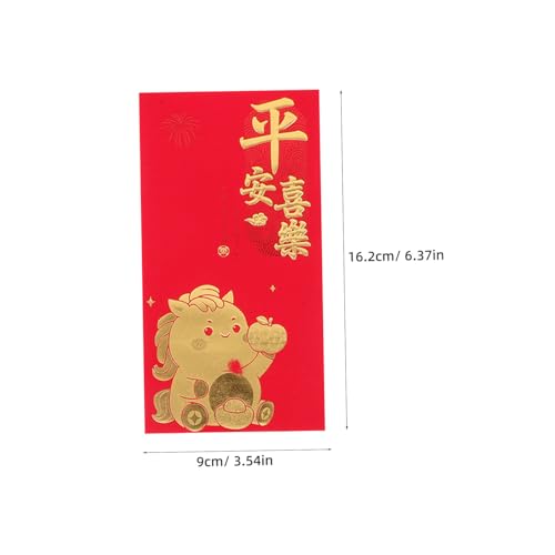 NUOBESTY 60 Stück Teiliges Lunar Year Envelopes aus Hochwertigem Papier Kreative Year Of The Horse Lucky Money Umschläge mit Großem Fassungsvermögen für Neujahrsfeiern und NUOBESTY 60 Stück Teiliges Lunar Year Envelopes aus Hochwertigem Papier Kreative Year Of The Horse Lucky Money Umschläge mit Großem Fassungsvermögen für Neujahrsfeiern und von NUOBESTY