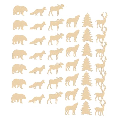 NUOBESTY 60 Stück Teiliges Unfertige Holzscheiben Tiere Wildwald Holzfiguren zum Bemalen DIY Basteln Kinderparty Dekoration Langlebige Sichere Holzausschnitte für Kreative Waldtierschmuck NUOBESTY 60 Stück Teiliges Unfertige Holzscheiben Tiere Wildwald Holzfiguren zum Bemalen DIY Basteln Kinderparty Dekoration Langlebige Sichere Holzausschnitte für Kreative Waldtierschmuck von NUOBESTY
