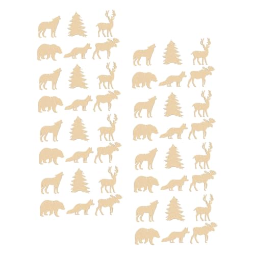 NUOBESTY 60 Stück Teiliges Unvollendeter Holzrohlinge Wildtiere zum Bemalen DIY Holzanhänger für Kreative Waldtier Holzfiguren für Party und Festtagsdekoration Robuste Bastelholzscheiben NUOBESTY 60 Stück Teiliges Unvollendeter Holzrohlinge Wildtiere zum Bemalen DIY Holzanhänger für Kreative Waldtier Holzfiguren für Party und Festtagsdekoration Robuste Bastelholzscheiben von NUOBESTY