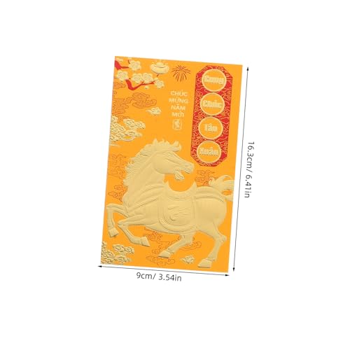 NUOBESTY 60 Stück Teiliges Vietnamische Rote Umschläge Lunar Year Envelopes für Jahr Des Pferdes Frühlingsfest Traditionelles Design für Familie und Freunde von NUOBESTY