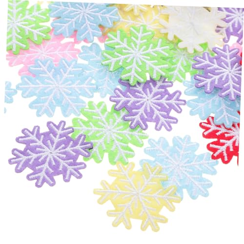 NUOBESTY 60 Stück Weihnachtsapplikationen Schneeflocken Stickerei Patches Bunte DIY Stoffaufnäher Langlebig und Vielseitig für Kleidung Reparatur und Festtagsdeko für Zufällige Farbe NUOBESTY 60 Stück Weihnachtsapplikationen Schneeflocken Stickerei Patches Bunte DIY Stoffaufnäher Langlebig und Vielseitig für Kleidung Reparatur und Festtagsdeko für Zufällige Farbe von NUOBESTY