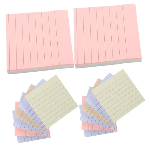 NUOBESTY 600 Blatt Haftnotizen Bunten Farben Selbstklebende Notizblöcke für Buchannotationen Schule Büro und Zuhause für Studierende und Lehrkräfte Linierte von NUOBESTY