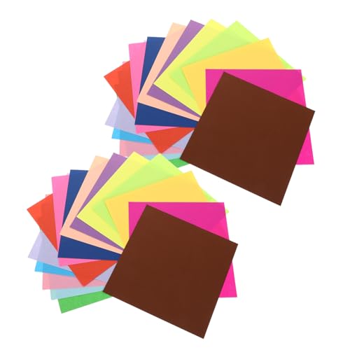 NUOBESTY 600 Blatt Origami Papier für Buntes Doppelseitiges Origami Papier Leicht zu Falten für Diy Handarbeiten Schulprojekte und Kreative Aktivitäten von NUOBESTY