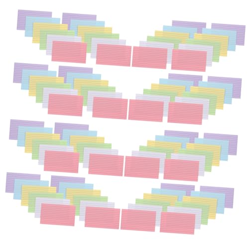 NUOBESTY 600 Stück Bunte Liniert Karten für Vokabeltraining und Prüfungs Vorbereitung für Schüler und Studenten für Schuljahr von NUOBESTY