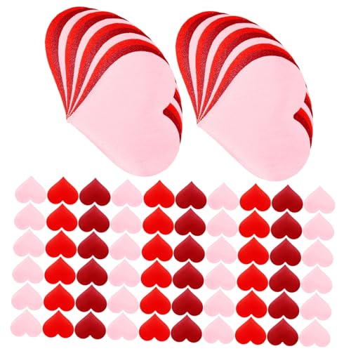 NUOBESTY 600 Stück Herzkonfetti Dekorative Tischstreu Blütenblätter Schwamm für Hochzeit Valentinstag Geburtstag zur Tischdekoration für Einladungen von NUOBESTY