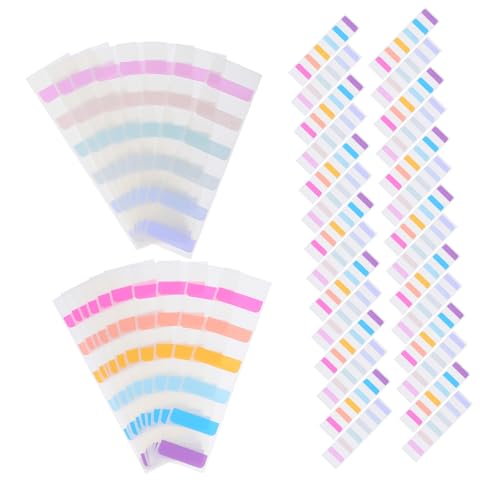 NUOBESTY 600 Stück Sticky Index Tabs Bunte Selbstklebende Papier-flaggen mit Transparente Haftfläche Beschreibbare Haftmarker für Bücher Dokumente Notizen und Datei-klassifikation von NUOBESTY