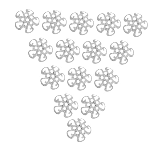 NUOBESTY 600 Stücke Metall Perlenkappen mit Filigranem Blumen Design Stabile Endkappen für Schmuckherstellung Geeignet als Perlenhalter für Ohrringe Armbänder Halsketten DIY Basteln von NUOBESTY