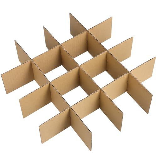 NUOBESTY 6Er Set Trennwände Aus Karton Für Umzugskartons – Kartontrennwände Für Verpackungen Und Glasgeschirr Für Sichere Lagerung Versand Und Umzug, 82x82x80mm von NUOBESTY