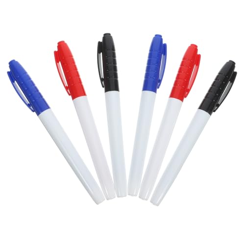 NUOBESTY 6Stücke Abwischbare Whiteboard Marker Spitze Praktische Marker für Schule und Büro und Vielseitig Einsetzbar Langlebig von NUOBESTY