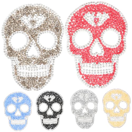 NUOBESTY 6Stücke Skull Design Bügel Patches für Kleidung Dekorative Applikationen Strapazierfähigem Material zum Reparieren und Verzieren von Jacken Taschen und Schuhen NUOBESTY 6Stücke Skull Design Bügel Patches für Kleidung Dekorative Applikationen Strapazierfähigem Material zum Reparieren und Verzieren von Jacken Taschen und Schuhen von NUOBESTY