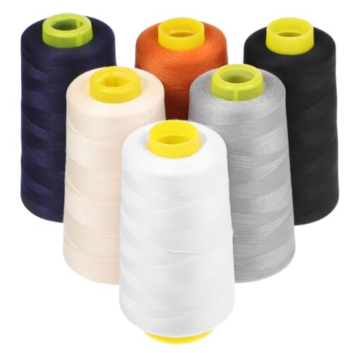 NUOBESTY 6Stücke Teiliges Nähgarne Polyester Yards Farben Fadenspulen für Nähmaschinen und Handnähprojekte von NUOBESTY