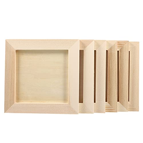NUOBESTY 6st Kleiner Bilderrahmen aus Holz, Bilderrahmen Aus Ton Personalisiert Klein Bilderrahmen Selber Basteln Rahmen Für Leinwandbilder Vintage Bilder 3d Holz Kind Mini Ausstellungsstand NUOBESTY 6st Kleiner Bilderrahmen aus Holz, Bilderrahmen Aus Ton Personalisiert Klein Bilderrahmen Selber Basteln Rahmen Für Leinwandbilder Vintage Bilder 3d Holz Kind Mini Ausstellungsstand von NUOBESTY