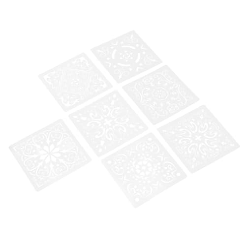 NUOBESTY 7 Stück Teiliges Mandala Schablonen Praktische und Kompakte Malvorlagen für Wände Möbel Stoffe und DIY Malwerkzeuge für Lebendige Kunstprojekte von NUOBESTY
