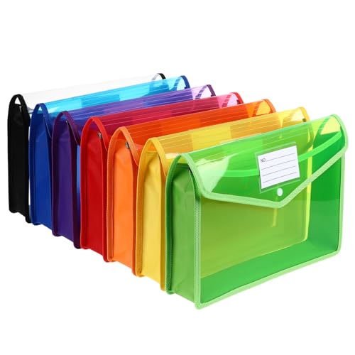 NUOBESTY 7 Stück Teiliges Transparenter Dokumententaschen mit Druckknopf Langlebige PP Plastikmappen für Büro Schule und Persönliche Organisation Klare Aufbewahrung für Dokumente NUOBESTY 7 Stück Teiliges Transparenter Dokumententaschen mit Druckknopf Langlebige PP Plastikmappen für Büro Schule und Persönliche Organisation Klare Aufbewahrung für Dokumente von NUOBESTY