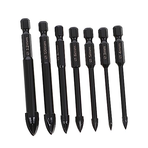 NUOBESTY 7 Teiliges Lochbohrer Set Hartmetall Bohrer Betonbohrer Hartmetallspitze Fliesen Und Ziegelbohrer Porzellan Mauerbohrer Viele Drehungen Betonpflaster Schwarz NUOBESTY 7 Teiliges Lochbohrer Set Hartmetall Bohrer Betonbohrer Hartmetallspitze Fliesen Und Ziegelbohrer Porzellan Mauerbohrer Viele Drehungen Betonpflaster Schwarz von NUOBESTY